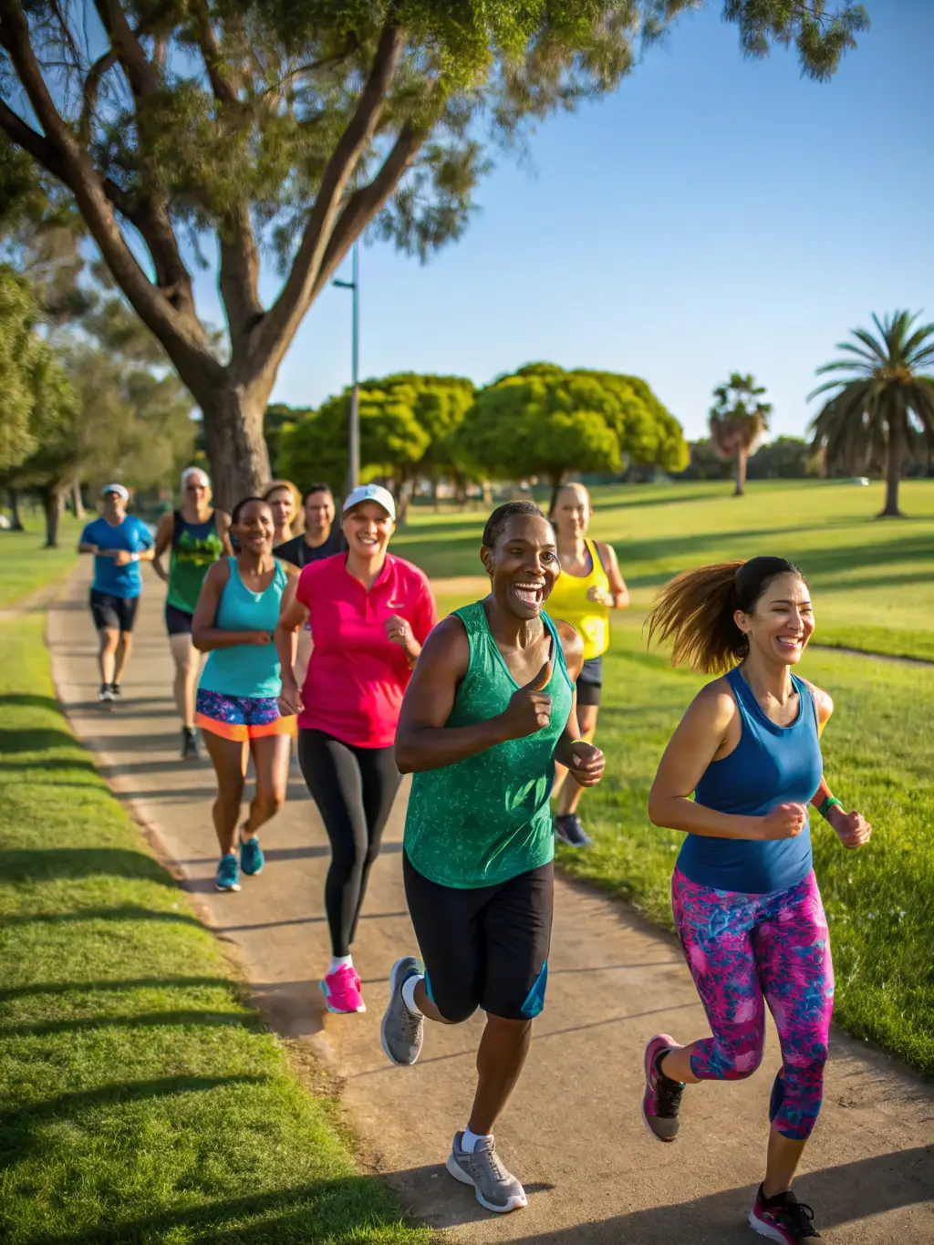A photograph of children participating in a fun run, emphasizing the ASSOCIATION COUREURS VALLEE ANDELLE's dedication to youth athletics and community involvement.